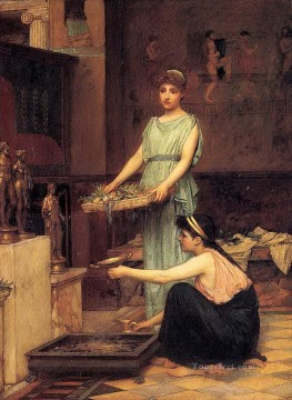 greek Painting - The household gods JW Greek female John William Waterhouse